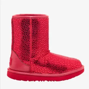 UGG Big Girls Classic II Gel Hearts Red