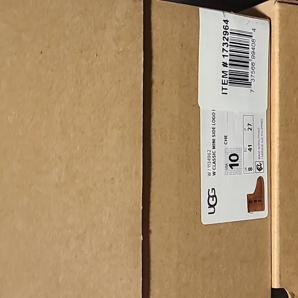 Ugg classic mini side logo ii boot, tan, new in box
