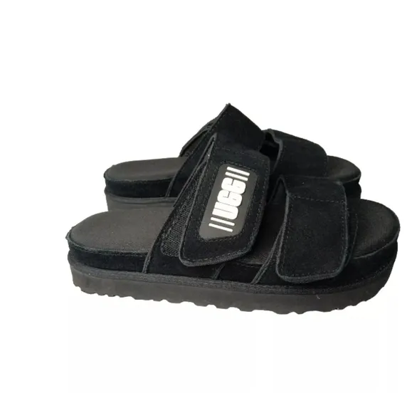 UGG Greer Platform Slide Sandal Women's Size 8.5 Black 1129210