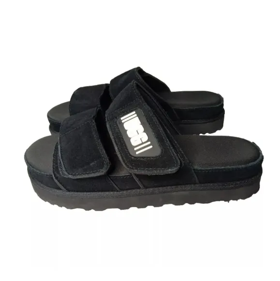 UGG Greer Platform Slide Sandal Women's Size 8.5 Black 1129210