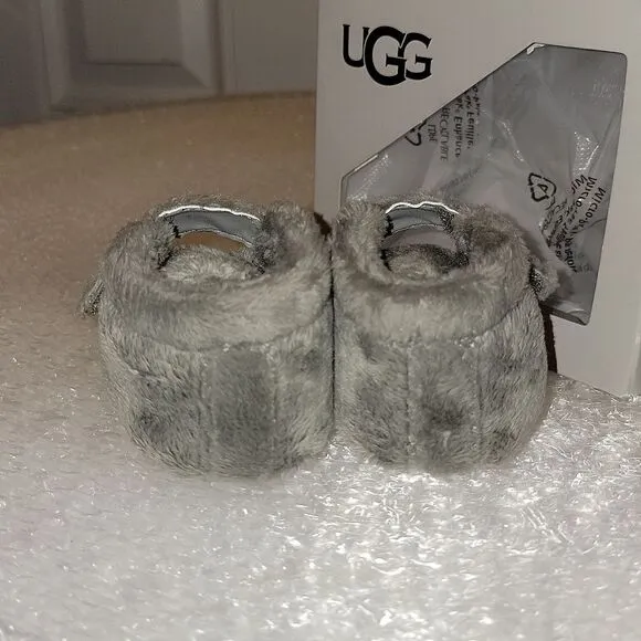 Ugg I Bixbee Charcoal Soft Bottom Baby Infant Shoes Size S 2/3 6-12 Months New