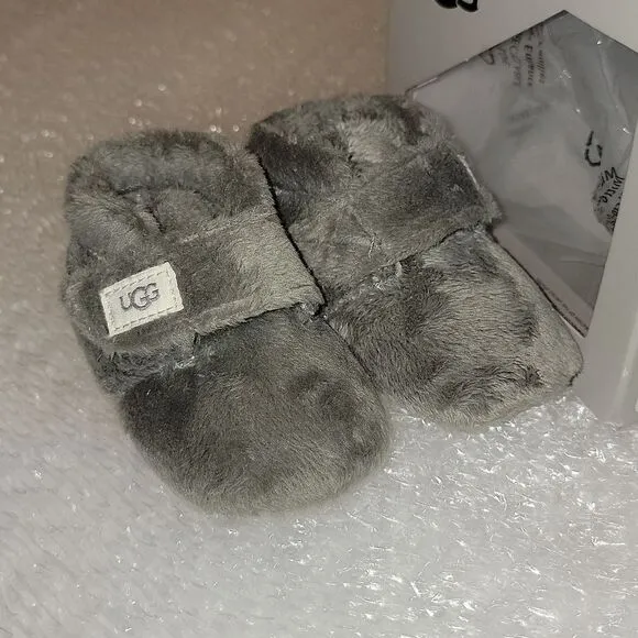 Ugg I Bixbee Charcoal Soft Bottom Baby Infant Shoes Size S 2/3 6-12 Months New