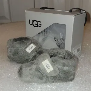 Ugg I Bixbee Charcoal Soft Bottom Baby Infant Shoes Size S 2/3 6-12 Months New