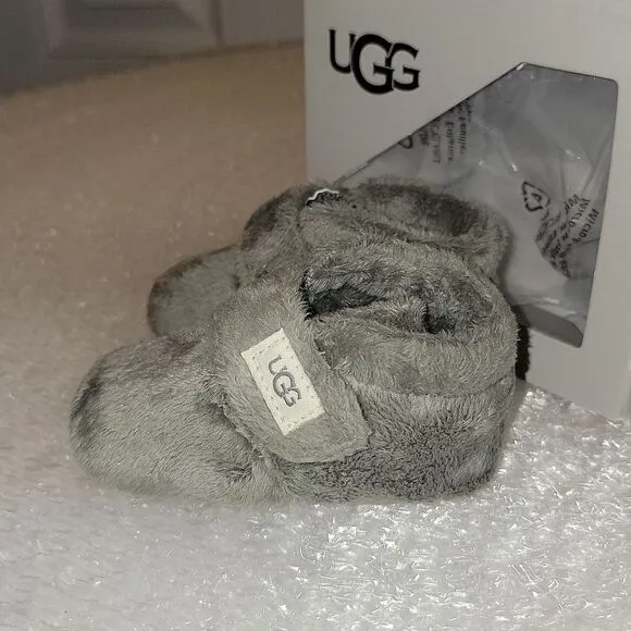 Ugg I Bixbee Charcoal Soft Bottom Baby Infant Shoes Size S 2/3 6-12 Months New