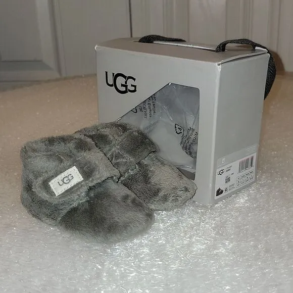 Ugg I Bixbee Charcoal Soft Bottom Baby Infant Shoes Size S 2/3 6-12 Months New