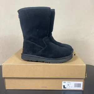 Ugg K Lil Sunshine II Boots Size 3 Leather Suede Ankle Wool Sole