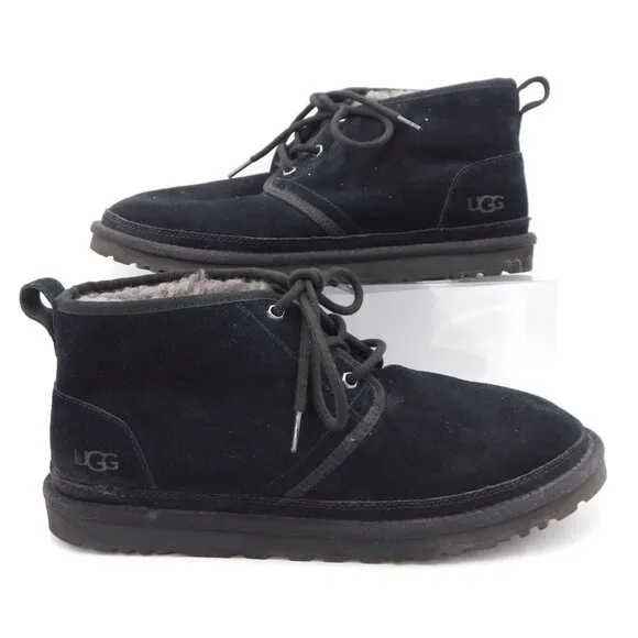 UGG Neumel Iconic Heritage Chukka Suede Boot Shoes | Black | Lace Up | EUC | 11