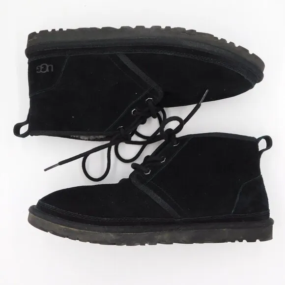 UGG Neumel Iconic Heritage Chukka Suede Boot Shoes | Black | Lace Up | EUC | 11