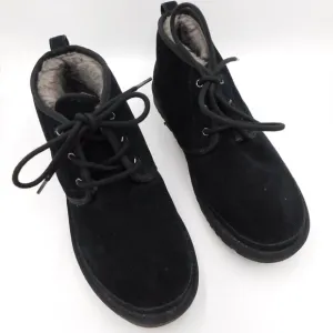 UGG Neumel Iconic Heritage Chukka Suede Boot Shoes | Black | Lace Up | EUC | 11
