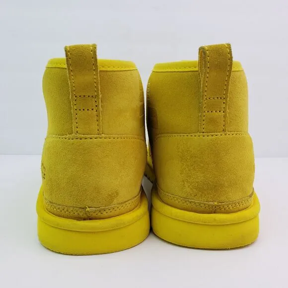 UGG Neumel Scatter Graphic Mens Size 11 Yellow Suede Chukka Boot Shoes 1134853