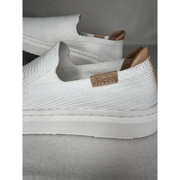 UGG Sammy Alameda Slip-on Sneaker Comfort Woven Shoes in White Women's Size 6