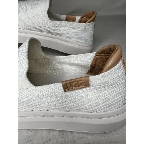 UGG Sammy Alameda Slip-on Sneaker Comfort Woven Shoes in White Women's Size 6