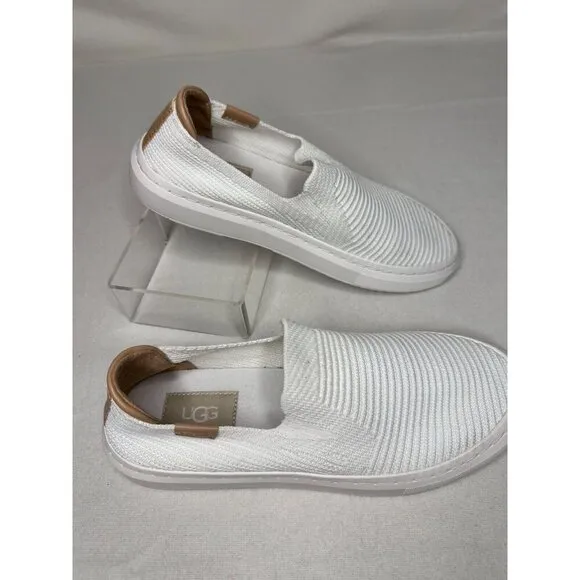UGG Sammy Alameda Slip-on Sneaker Comfort Woven Shoes in White Women's Size 6