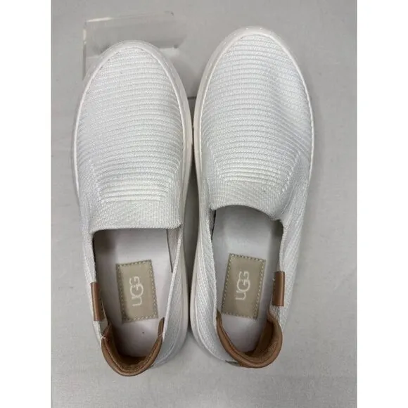 UGG Sammy Alameda Slip-on Sneaker Comfort Woven Shoes in White Women's Size 6