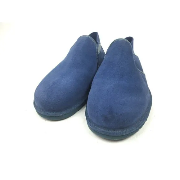 UGG Shoes Mens Size US 11 Kenton Suede Slipper Sheepskin Suede Shearling Blue