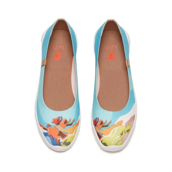 UIN Edgar Degas V1 Menorca Ballet Dancers Slip on Knit Ballet Flats size 8