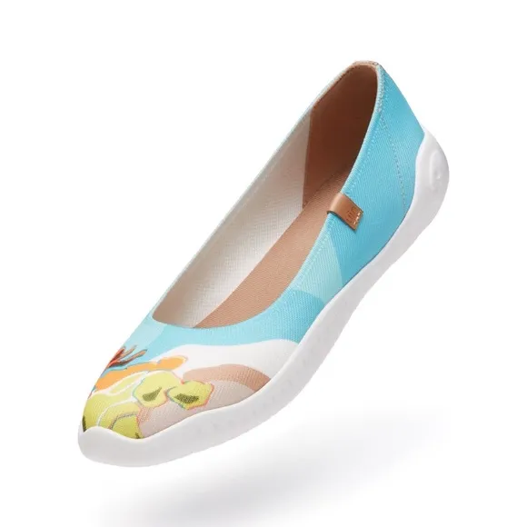 UIN Edgar Degas V1 Menorca Ballet Dancers Slip on Knit Ballet Flats size 8