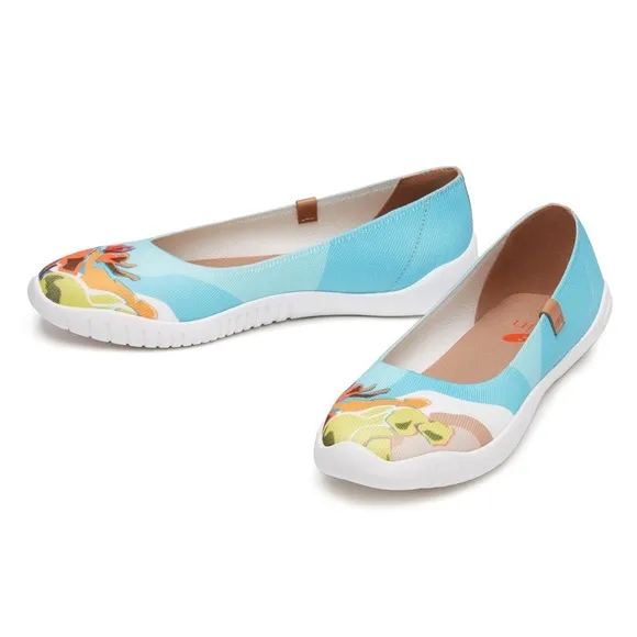 UIN Edgar Degas V1 Menorca Ballet Dancers Slip on Knit Ballet Flats size 8