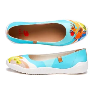UIN Edgar Degas V1 Menorca Ballet Dancers Slip on Knit Ballet Flats size 8