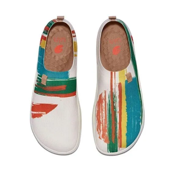 UIN Men's Walking Shoes Slip On Casual Sneaker (Toledo X- Crimson Sunset 3)