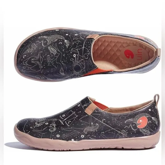 UIN Men's Walking Travel Shoes Microfiber Casual Comfort Sneaker (Stargaze)