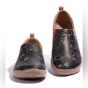 UIN Men's Walking Travel Shoes Microfiber Casual Comfort Sneaker (Stargaze)