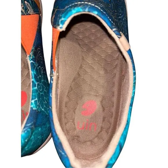 Uin loafers with fox mural EUC size 7.5