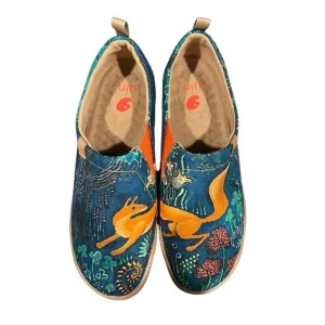 Uin loafers with fox mural EUC size 7.5