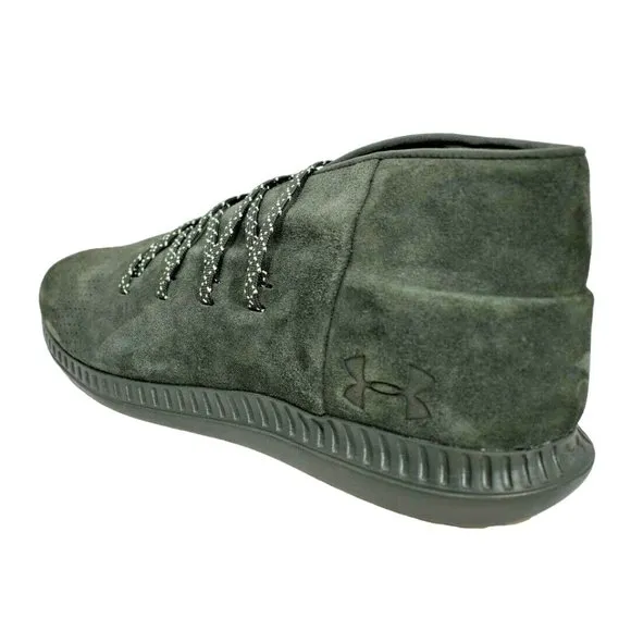 Under Armor Mens 12 Suede Veloce Mid Shoes Green New