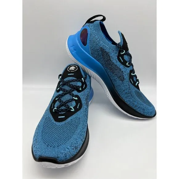 Under Armour Curry Flow Go Deadly Blue Men Size 10 Running Shoes 3023814-403