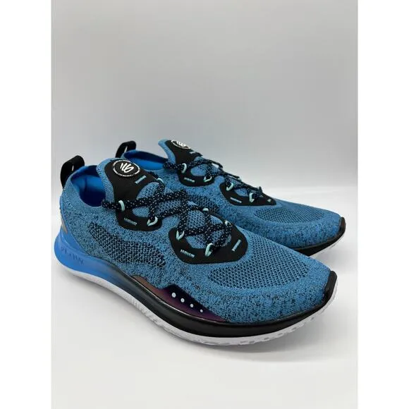 Under Armour Curry Flow Go Deadly Blue Men Size 10 Running Shoes 3023814-403