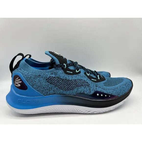 Under Armour Curry Flow Go Deadly Blue Men Size 10 Running Shoes 3023814-403