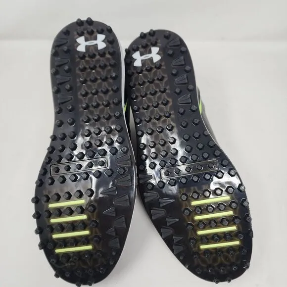 Under Armour Golf Shoes Mens 10.5 Black HOVR Drive SL Leather Upper Logo Comfort
