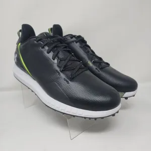 Under Armour Golf Shoes Mens 10.5 Black HOVR Drive SL Leather Upper Logo Comfort