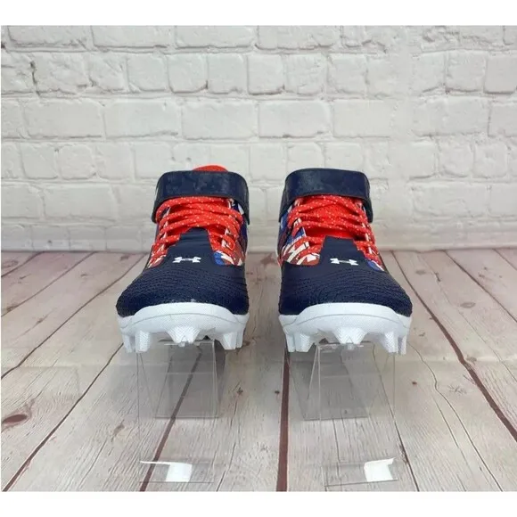 Under Armour Harper 7 Mid USA Baseball Shoes Youth Size 5Y (3025599-400)