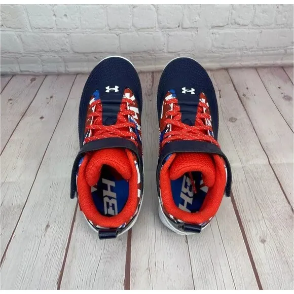 Under Armour Harper 7 Mid USA Baseball Shoes Youth Size 5Y (3025599-400)