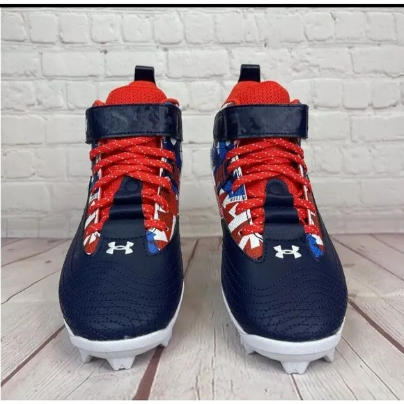 Under Armour Harper 7 Mid USA Baseball Shoes Youth Size 5Y (3025599-400)