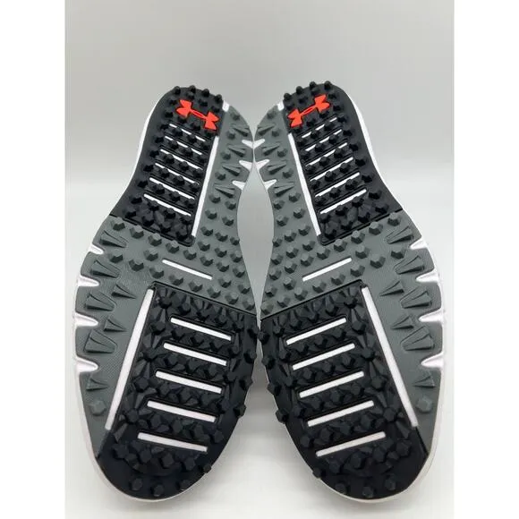 Under Armour HOVR Fade 2 Spikeless Golf Shoes Gray Black Red Men Size 10