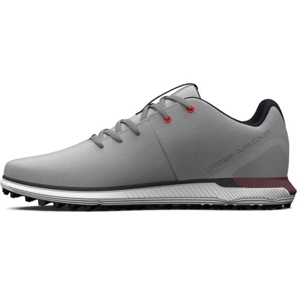 Under Armour HOVR Fade 2 Spikeless Golf Shoes Gray Black Red Men Size 12 (2-Q)