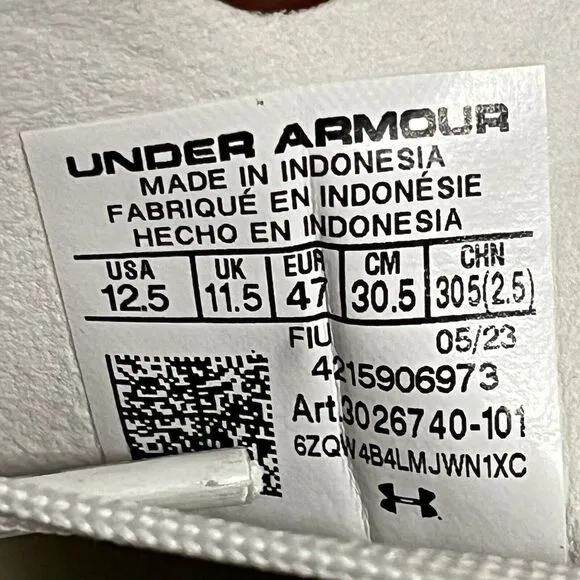Under Armour Magnetico Elite‎ 3 FG Soccer Cleats White 3026740-101 Men's 12.5