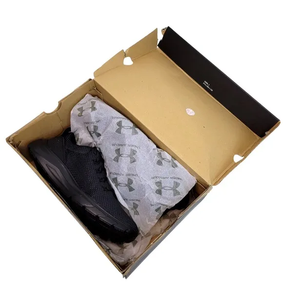 Under Armour Running Shoes Womens 8 Black Lightweight Athletic Sneakers NIB