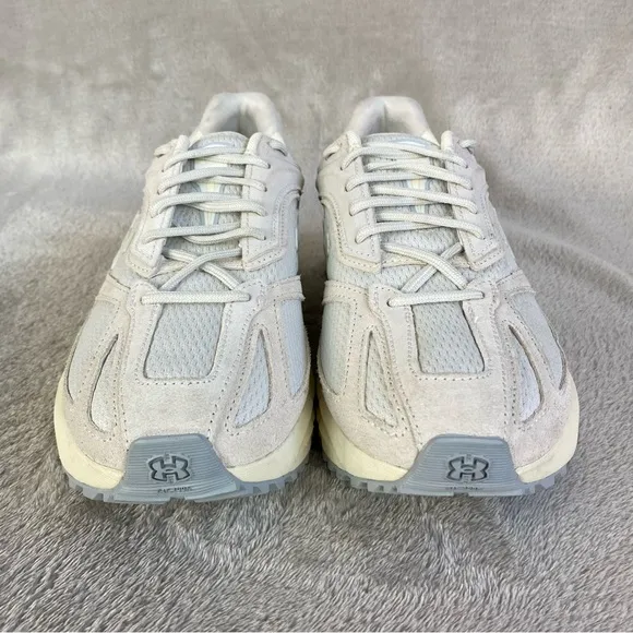 Under Armour UA Apparition Mens Shoes Sneakers Size 8.5 Women 10 White Suede NEW