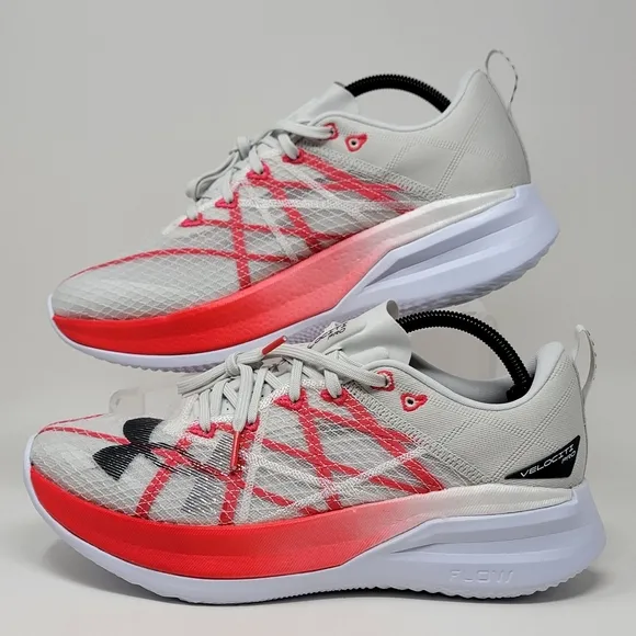 Under Armour Velociti Pro UA Grey Red White Men Sz 10.5 Shoes 3027560-301 New