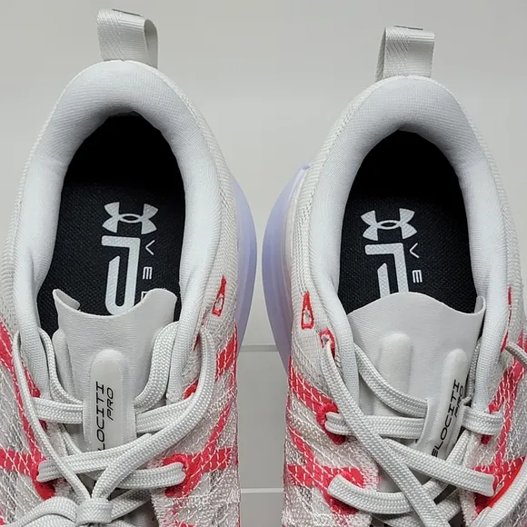 Under Armour Velociti Pro UA Grey Red White Men Sz 10.5 Shoes 3027560-301 New