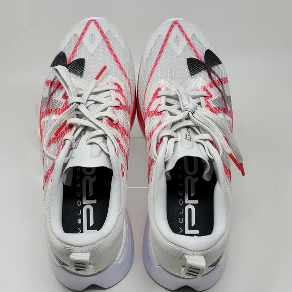 Under Armour Velociti Pro UA Grey Red White Men Sz 10.5 Shoes 3027560-301 New