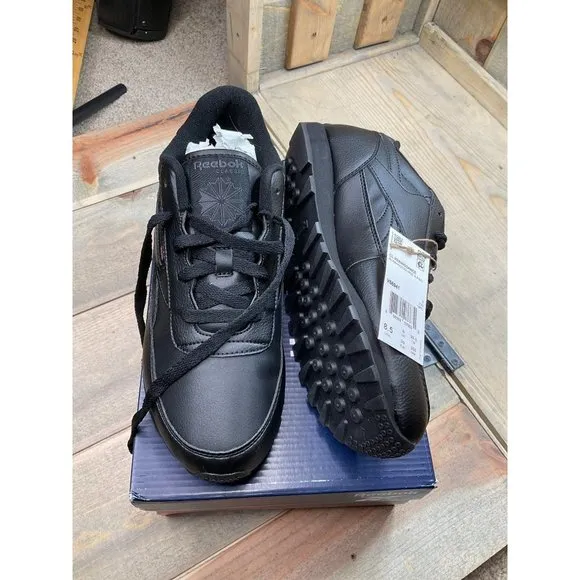 Us8.5 Reebok CL Renaissance Womens Shoes Black Low Top Casual V66941