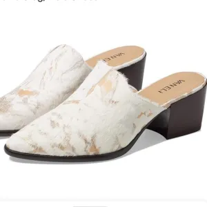 VANELi Ilium (Cream/Platino Glamour Haircalf) Women's Clog/Mule Shoes 9