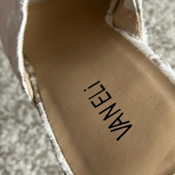 VANELi Ilium (Cream/Platino Glamour Haircalf) Women's Clog/Mule Shoes 9