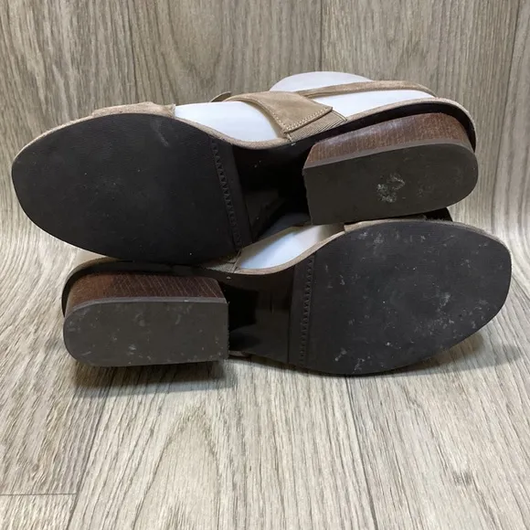 Vaneli Truffle Suede Soft Slingback with Vertical Bow