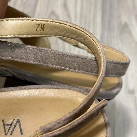 Vaneli Truffle Suede Soft Slingback with Vertical Bow